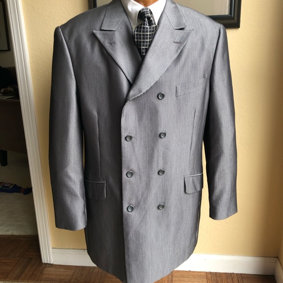 COPY - Caravelli Double Breasted Pinstripe Zoot Suit 42R - Picture 3 of 16